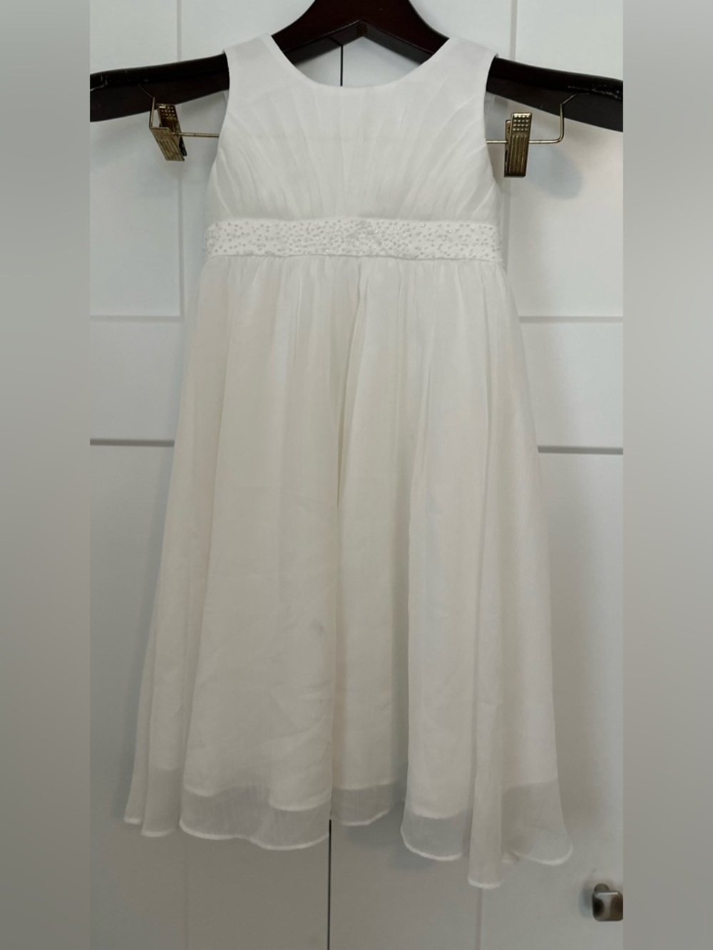 John Lewis Collection Flower Girl Dress Sleeveless with Hand beaded Waistband